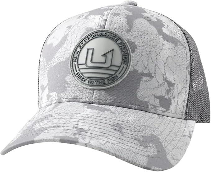 HUK Men's Trucker Hat, Anti-Glare Snapback Fishing Hat for Men