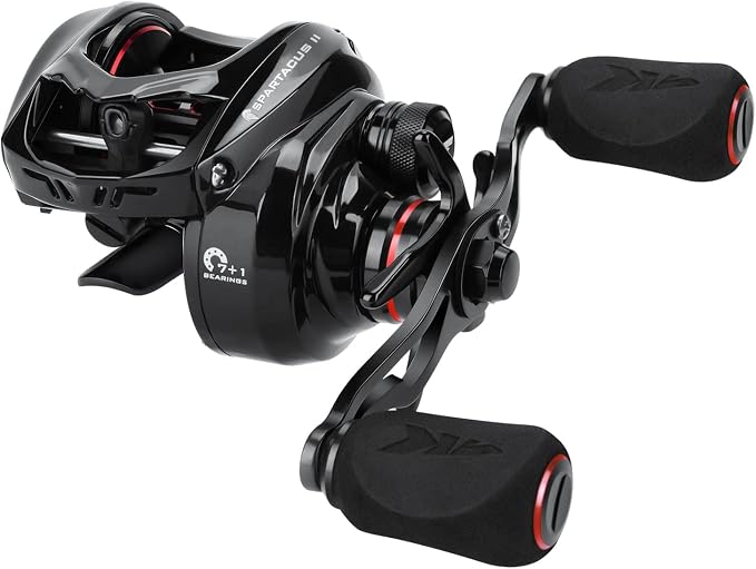 KastKing Spartacus II Baitcasting Fishing Reel, 6oz Ultralight Baitcaster Reel, Super Smooth with 17.6 LB Carbon Fiber Drag, 7.2:1 Gear Ratio, 39mm Palm Perfect Lower Profile Design
