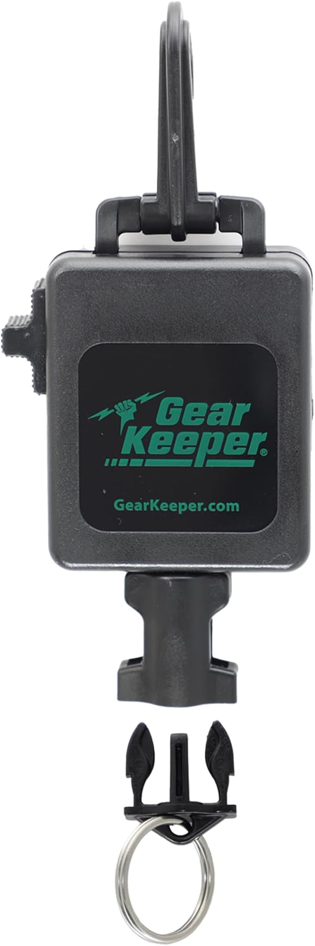 Gear Keeper Fly Fishing Net Retractor - Compatible with Most Nets - Various Mounting Options with QC-II Split Ring Accessory - Ideal Kayak & Fly Fishing Accessories - Made in USA