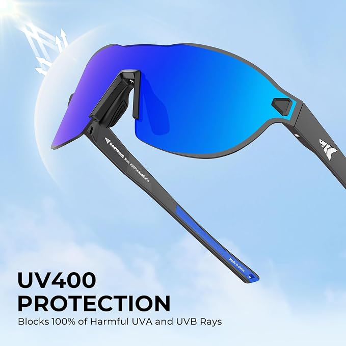 KastKing Nizini Polarized Sports Fishing Sunglasses, With PuriVex Protective Lens Coating, Rimless Wrap Design, Men Women