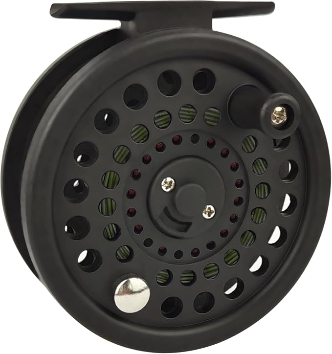 Aventik CM Graphite Fly Reel Click Drag System Classic IV Graphite Large Arbor Sizes 3/5, 5/7 Fly Fishing Reels