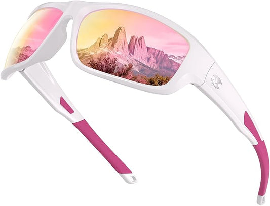 suoso Sports Polarized Sunglasses for Men: Women UV400 Protection Wrap Around Sun Glasses for Golf Fishing Running Driving