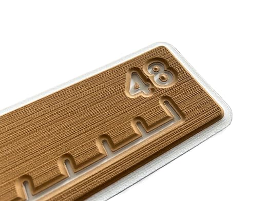 | Fish Ruler | SeaDek | 48 inch Fish Measurement Tool | Perfect for Boats and Kayaks | Mocha/White