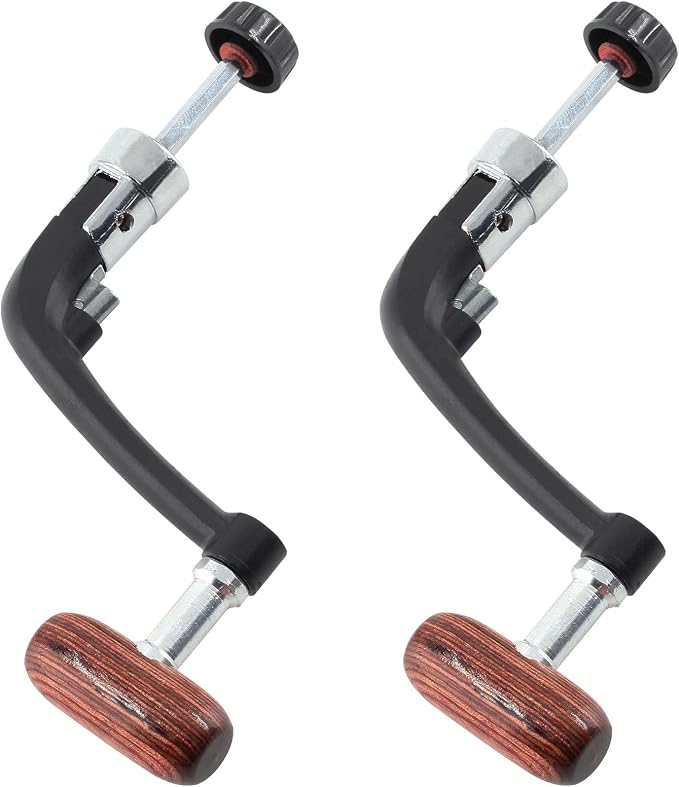 Jiozermi 2 Pcs Fishing Reel Power Handle, Fishing Reel Rotary Knob, Stainless Steel Fishing Spinning Reel Handle, Power Handle for Reel Replacement Grip Parts (Small Size)