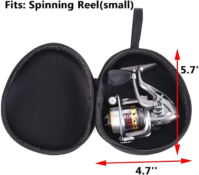 Fishing Reel Protective Case for Baitcasting Drum Spinning Raft Reels - Fishing Accessories Tackle Storage Bag Pouch with Strap
