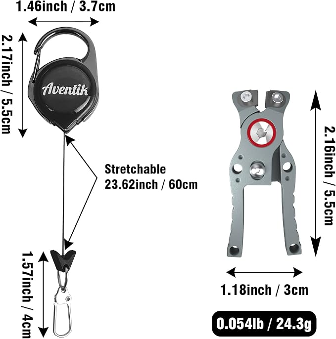 Fishing Line Cutter with Retractable Buckles, Tungsten Carbide Blade & Central Locking - Smooth, Corrosion-Resistant Cuts for Braid, Mono, Fluoro in Saltwater Fishing