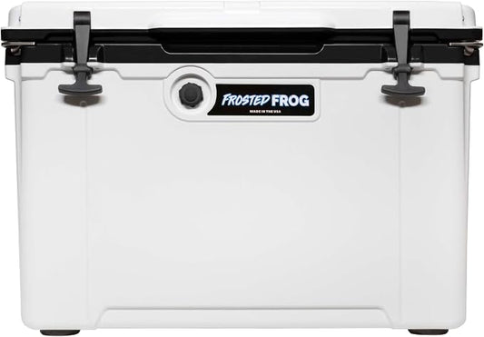 Frosted Frog 54 Qt Hard Cooler, Lightweight Made in USA Insulated Ice Chest | 30% lighter than rotomolded coolers; 54-quart hardside for camping, fishing, boating, beach, BBQ, tailgating & drinks