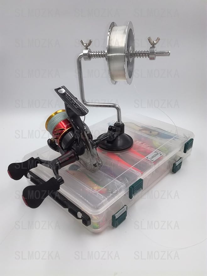 Fishing Line Spooler Silver Reel Winder Spool Tackle Winder spooling Station Winding System Ultimate Line