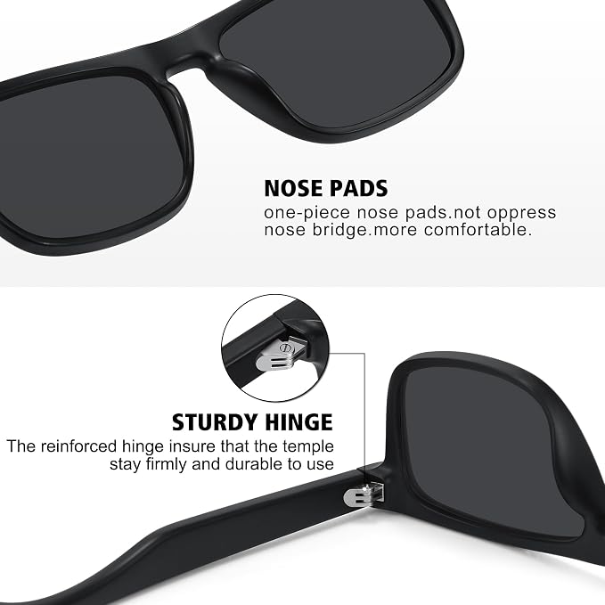 MEETSUN Polarized Sunglasses For Men Women UV Protection Square Frame Sport Fishing Driving Sunglasses
