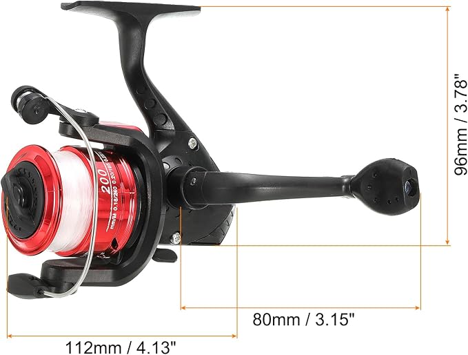 PATIKIL Fishing Reel Left/Right Interchangeable Handle with Fishing Lines