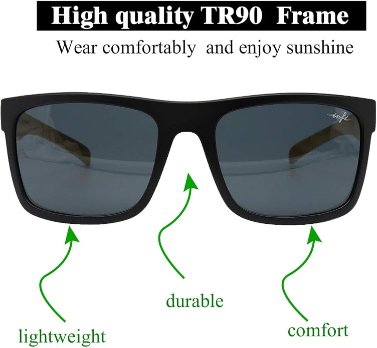 INFI Fishing Polarized Sunglasses for Men Driving Running Mirrored Glasses UV400 Protectiont