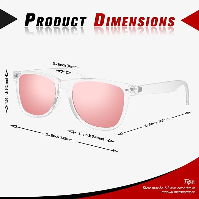 Sunier Polarized Sunglasses for Men and Women, Retro Square Matte Finish UV400 Protection Shades for Driving, Fishing