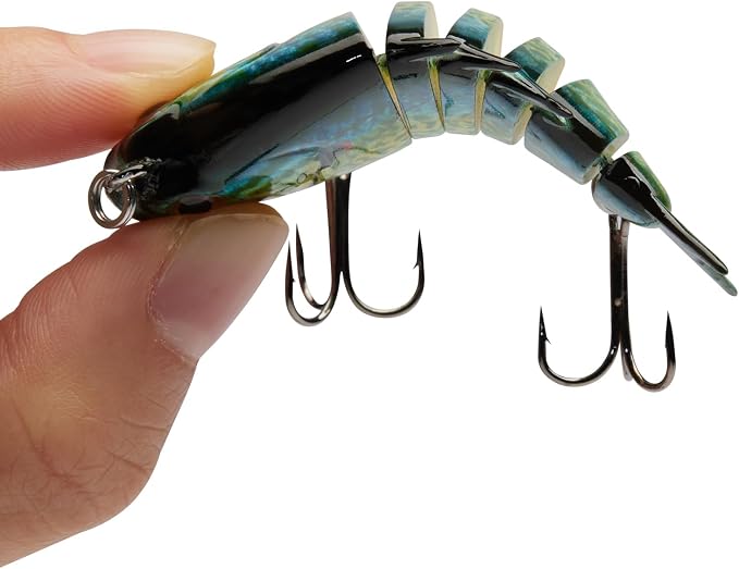 Bassdash SwimPanfish 0.34oz Hard Swimbaits Multi Jointed Topwater Trout Bass Fishing Crank Lure for Freshwater and Saltwater