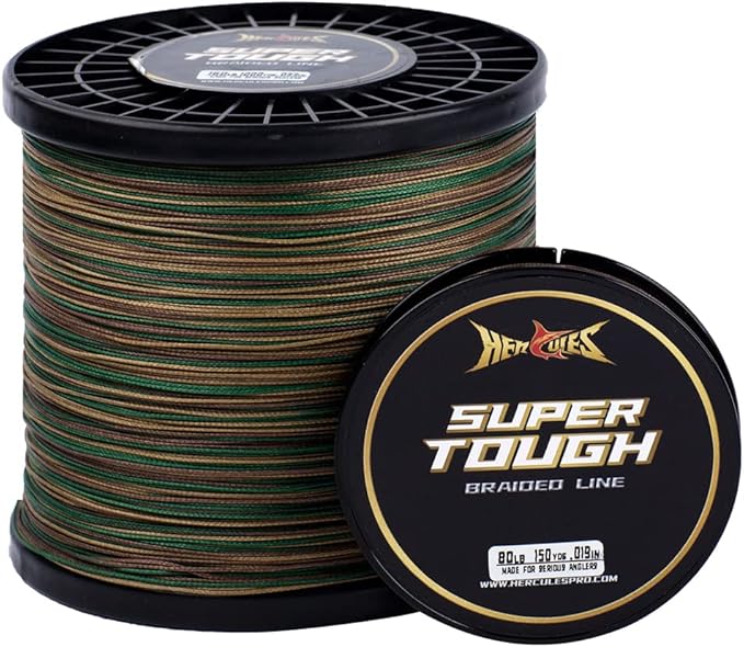 HERCULES Super Tough Braided Fishing Line 4 Strands / 8 Strands, 4lb - 160lb Braid Lines, 150/300/500/1000 Yards for Saltwater