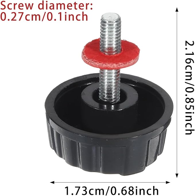 Trinkrittey 5pcs Universal Fishing Reel Handle Screw Caps Screws Nuts Caps Fishing Reel Replacement Parts for Spin Reels Knob Power Handle Grip