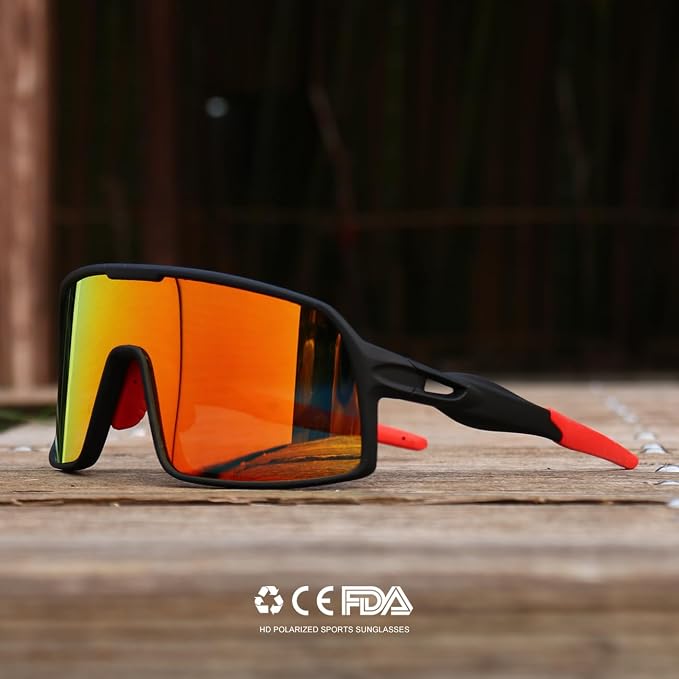 SEKKAF Polarized Sports Sunglasses for Men and Women Cycling Glasses UV Protection Goggles for Mountain Bike Running Fishing