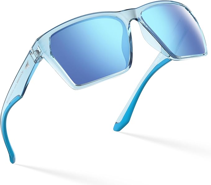 KastKing Beartrap Polarized Sports Fishing Sunglasses, With PuriVex Protective Lens Coating, Square Frame Design, Men Women