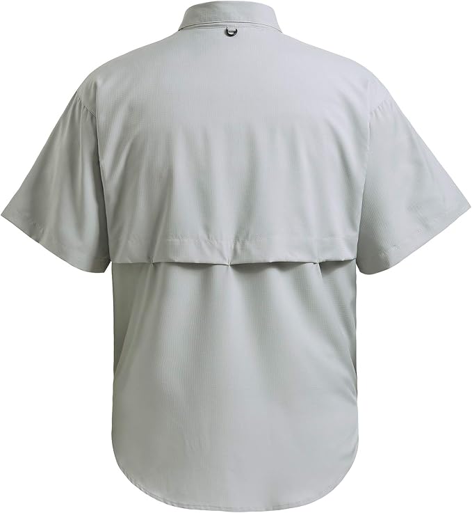 Bassdash UPF 50 Men’s Fishing Dress Shirt Button Down Woven Short Sleeve Outdoor