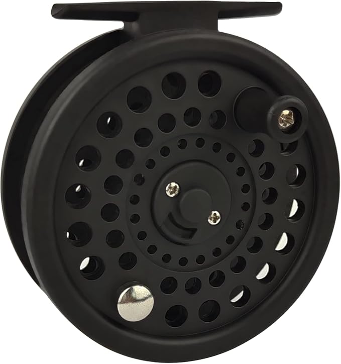 Aventik CM Graphite Fly Reel Click Drag System Classic IV Graphite Large Arbor Sizes 3/5, 5/7 Fly Fishing Reels