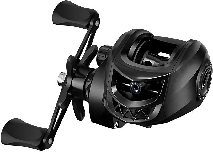 Metal + Nylon Baitcasting Reel - 7.2:1 High-Speed, Metal Spool, Dual Magnetic Brake, 8kg Drag, Long-Casting Anti-Backlash Lure Reel for Bass & Multi-Species Fishing