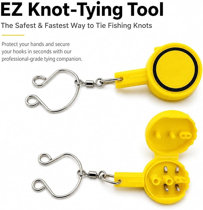 2-Packs Fishing Knot Tying Tool-Magnetic Fly Threader-Easy Cast Knot Tying Tool, Fly Fishing Tools and Accessories for Beginner Fishermen,Fits Hooks from 28 to 4/0