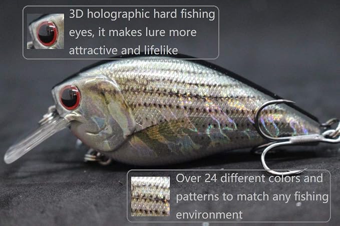 Minnow Crankbait for Bass Fishing Bass Lure Jerkbait Fishing Lures and Tackle Box