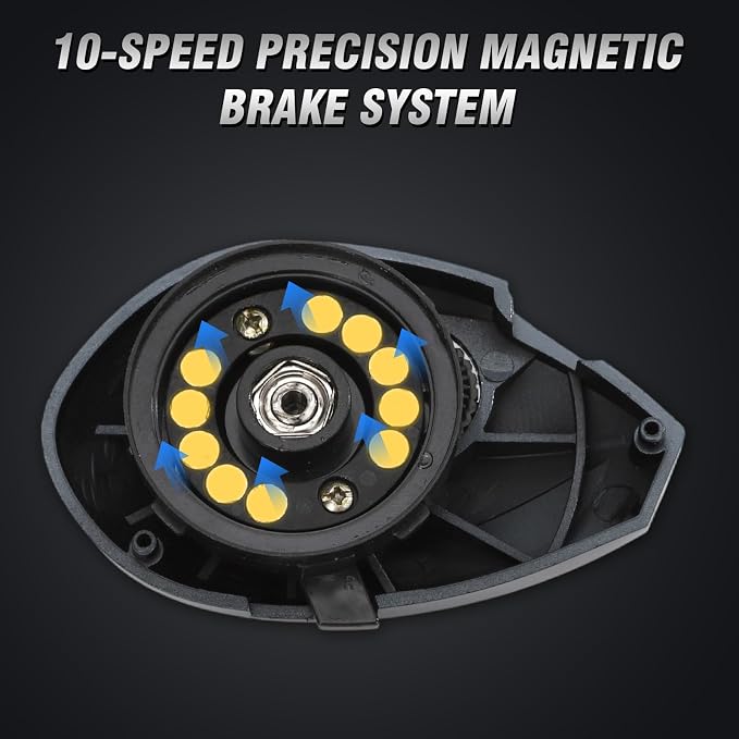 Baitcaster Reels,6.4:1 Gear Ratio with 33 Lb Max Drag, 8+1 Stainless Steel Bearing, Baitcasting Fishing Reels for Pike and bass for Salt Water or Fresh Water
