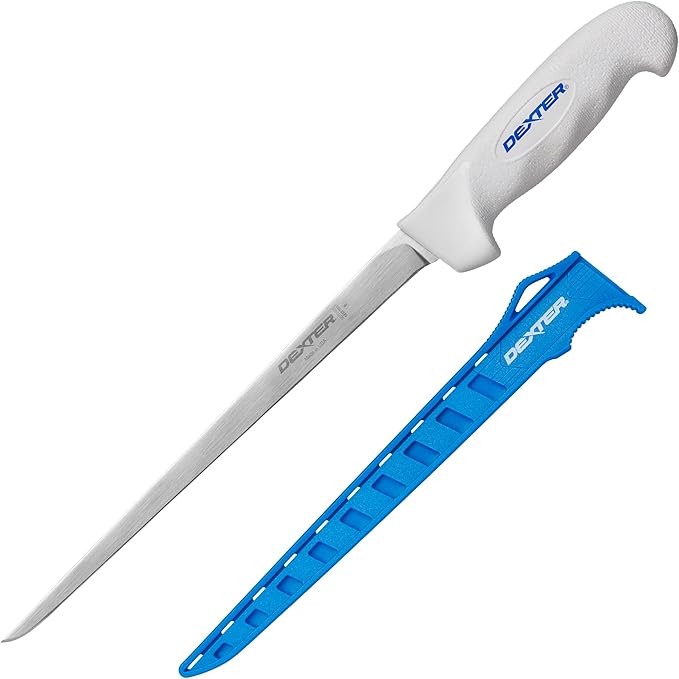 Dexter Outdoors 9" SOFGRIP Flexible Fillet Knife | Includes Edge Guard | High-Carbon American Stainless Steel Blade | Resists Corrosion | Comfortable, Slip-Resistant Handle | Made in USA