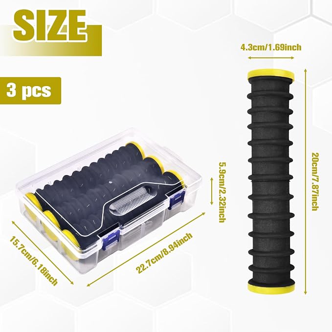 3 Pcs Fishing Line Storage Organizer, Leader Holder with 12 Slots to Keep Your Line Tangle Free for Storing Lines Winding Board Rigs Holder Leader Tray Hook Keeper, with Portable Storage Box