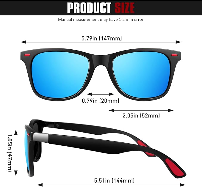 GQUEEN Polarized Sunglasses Men Womens,Flexible TR90 Frame,for Driving Fishing Cycling Hiking Golf Sports UV400 Protection