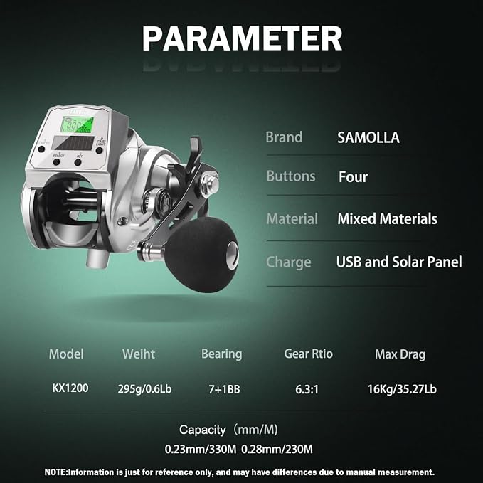 Digital Baitcasting Fishing Reel with LCD Display,8 oz Ultralight Electric Baitcaster Reel, 22-35 Lb Max Drag,6.3:1/7.2:1 Gear Ratio,Left/Right Handed,Compact Design for Freshwater & Saltwater