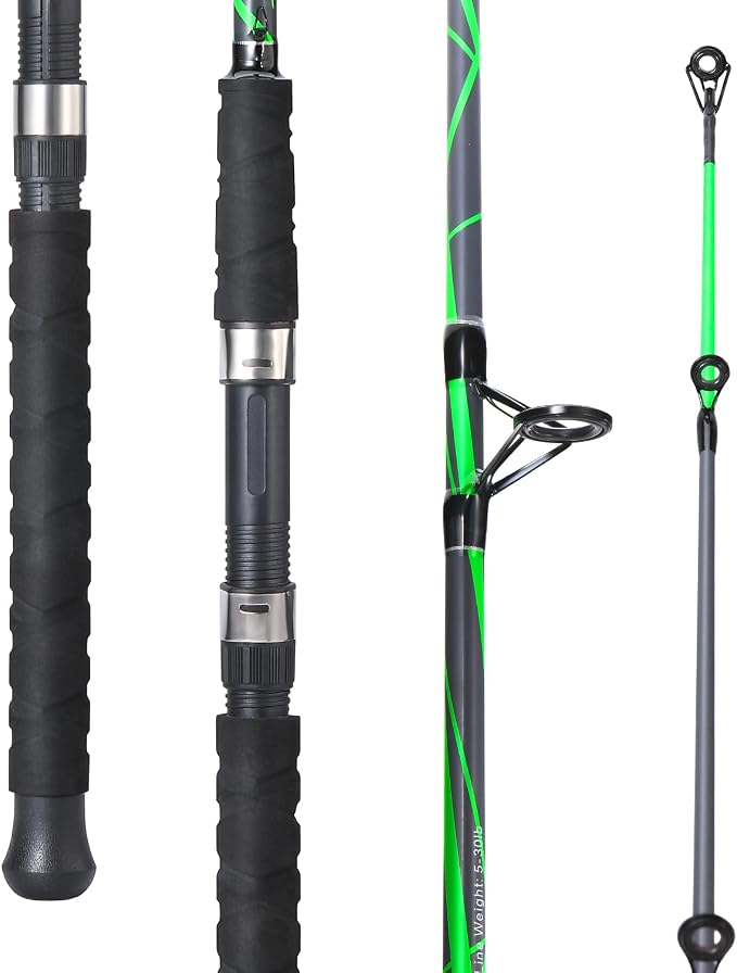 Sougayilang Spinning Rods, Strong Carbon&Glass Composite Fishing Pole with Stainless Steel Line Guides for Catfish- 7'0"