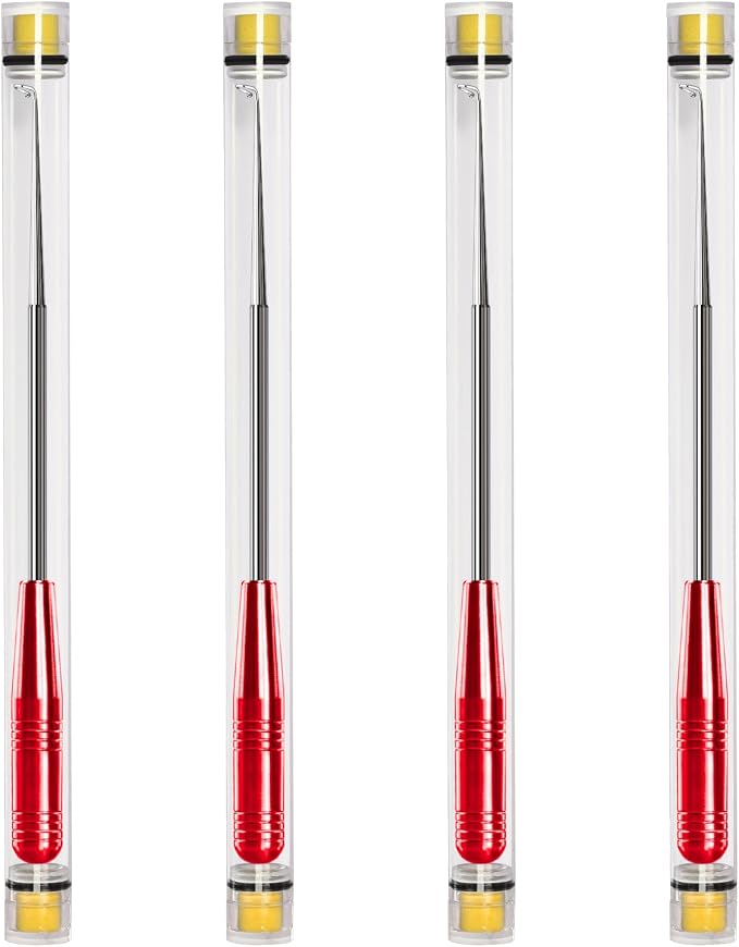 Fish Hook Remover Tool,Fishing Hook Quick Removal Device,Fishing Gear Security Extractor Equipment Kits for Adult,Hook Extractor Accessories Tools with Storage Tube,4Pcs
