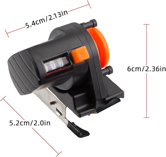 2PC Fishing Line Counter and Fishing Line Spooler Set, Universal Rod Clamp 4 Sizes Silicone-Protected Spooler, 0-999M Depth Gauge Counter,Smooth Winding System for Spinning/Baitcasting Reels