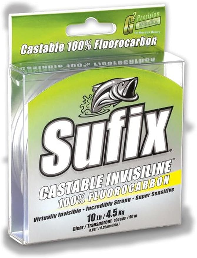 Sufix Invisiline Casting Flourocarbon 100-Yards Spool Size Fishing Line