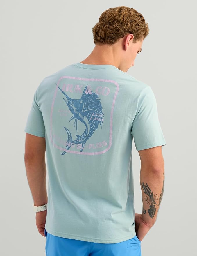 HUK Mens Performance Fishing Logo Tee, Short Sleeve T-Shirt for Men