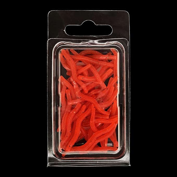 20 / 50pcs Fishing Soft Lure Trout Worm-Earthworm Baits Lifelike-Fake Grub-Worm Soft Fishing Lure Set Swimming