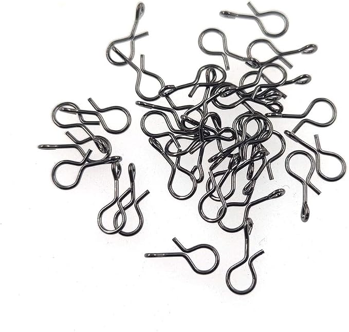 100-Pack Quick Fly Fishing Snaps Stainless Steel No Knot Fast Snaps Quick Lure Change Clips for Flies Jigs Lures