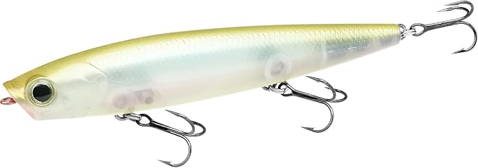 LUCKY CRAFT Gunfish 95 3 Hook Freshwater Fishing Lures and Bait for Bass Fish, Topwater Fish Line, Surface Bait with Treble Hooks, Fishing Gear for Tackle Box