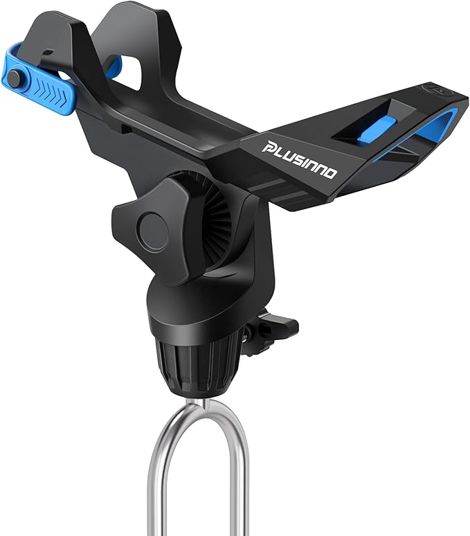 PLUSINNO 1/2/4 Pack Fishing Rod Holder for Ground, Upgraded Rod Holders for Bank Fishing, 360 Degree Adjustable Fishing Rod Holder Equipment, Fishing Gear, Fishing Gifts for Men.