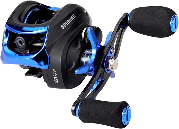 Sougayilang Baitcasting Fishing Reel with 9 + 1 Anti-Reverse Ball Bearings, 8.1:1 High-Speed Gear Ratio Casting Reel