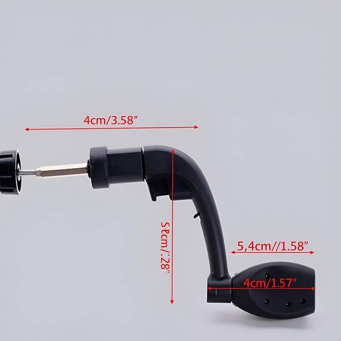 2Pcs Black Universal Plastic Power Handle Fishing Reels Crank Rock Arm Spinning Wheel Grasp