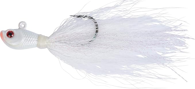 Bucktail Jigs 3 Pack – Hand-Tied Bucktail Hair Fishing Lures | Unique Gliding Head | Saltwater & Freshwater | Striper, Bass, Flounder, Walleye, Fluke | Multiple Weights Available
