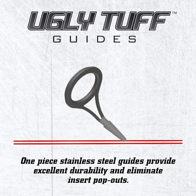 Ugly Stik 7’ Catfish Spinning Fishing Rod and Reel Catfish Combo, Ugly Tech Construction with Clear Tip Design, 7’ 2-Piece Moderate Fast Action Rod