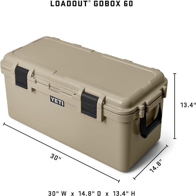 YETI LoadOut GoBox Collection, Divided Waterproof Cargo Case, Dry Box, Camera Case, Fishing Tackle Box