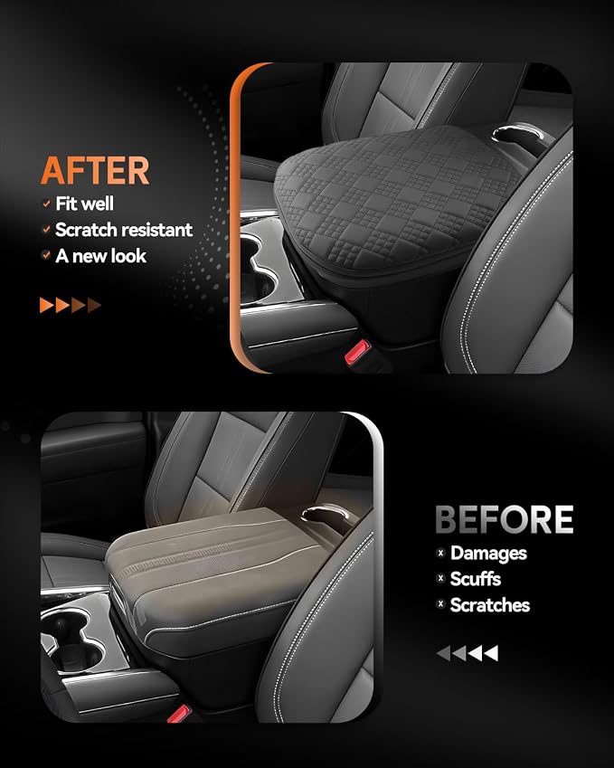 CDEFG for 2025 2026 Chevrolet Suburban Center Console Cover Armrest Box Cover for Suburban (LS, LT, RST, Z71, Premier, High Country) Accessories Console Arm Rest Protector Thickened