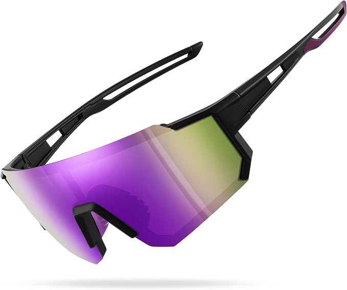 Polarized Sports Sunglasses for Men and Women,Fishing Cycling Mountain Bike Baseball Sunglasses with UV Protection