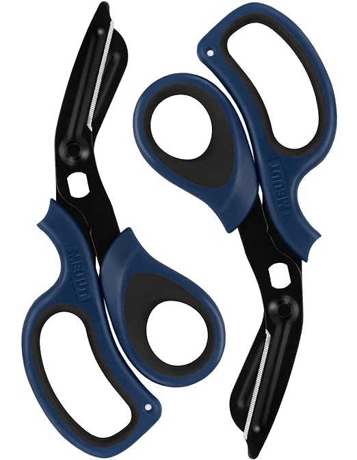 MEUUT 2 Pack Trauma Shears Panted Bandage Scissors for Left and Right Hand - Medical Supplies with 8 inch Heavy Duty Medical Scissors for EMT Workers Nurses