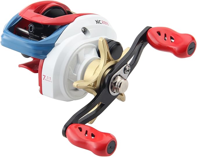 HAUT TON Matel Master Advanced Version Baitcaster reels,6.2:1Gear Ratio,5+1Ball Bearing,Bait clickers,12Lb Drag System Fishing Reels,for Saltwater,Freshwater