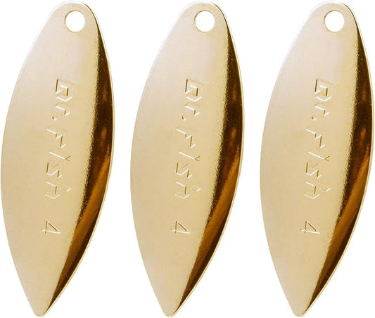 Dr.Fish 30 Pack Fishing Spinner Blades Colorado Willow Kit Gold Silver Spinner Lure Making Parts Accessories DIY Spinnerbait Inline Spinner Walleye Rigs
